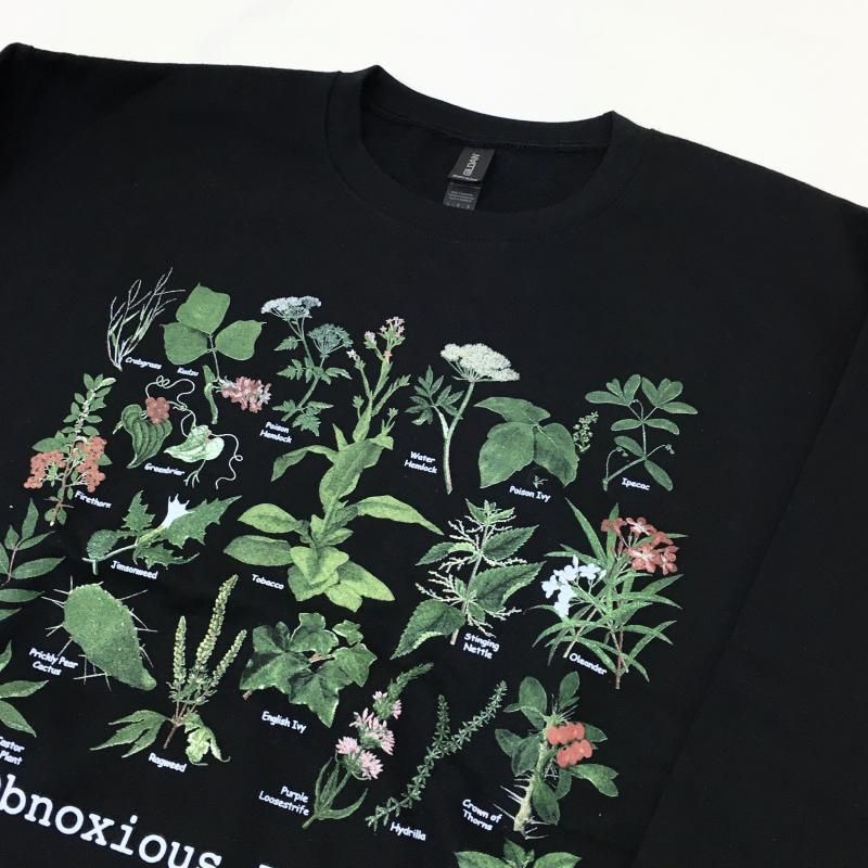  Atras PRINT CREW NECK SWEAT(Obnoxious Plints Guide-BLACK)