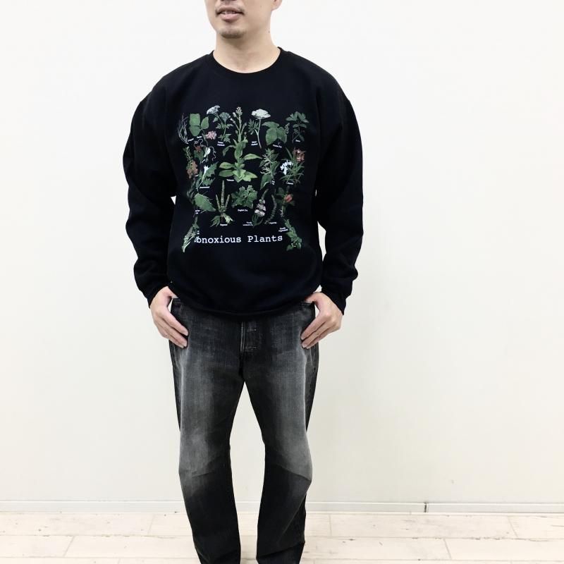  Atras PRINT CREW NECK SWEAT(Obnoxious Plints Guide-BLACK)