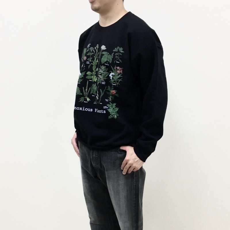  Atras PRINT CREW NECK SWEAT(Obnoxious Plints Guide-BLACK)