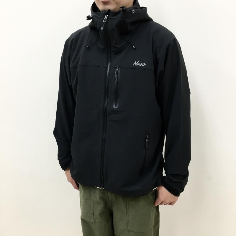 NANGA SOFT SHELL STRETCH JACKET(BLACK) - have a golden day!