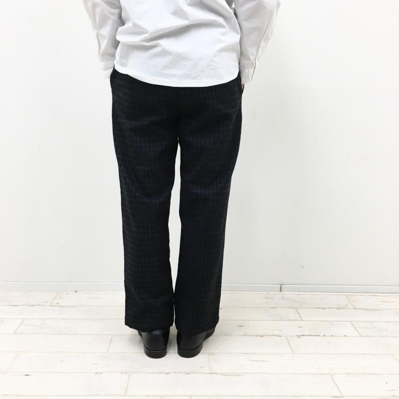  MANUAL ALPHABETBET BONDING WOOL TROUSERS(BLACK)