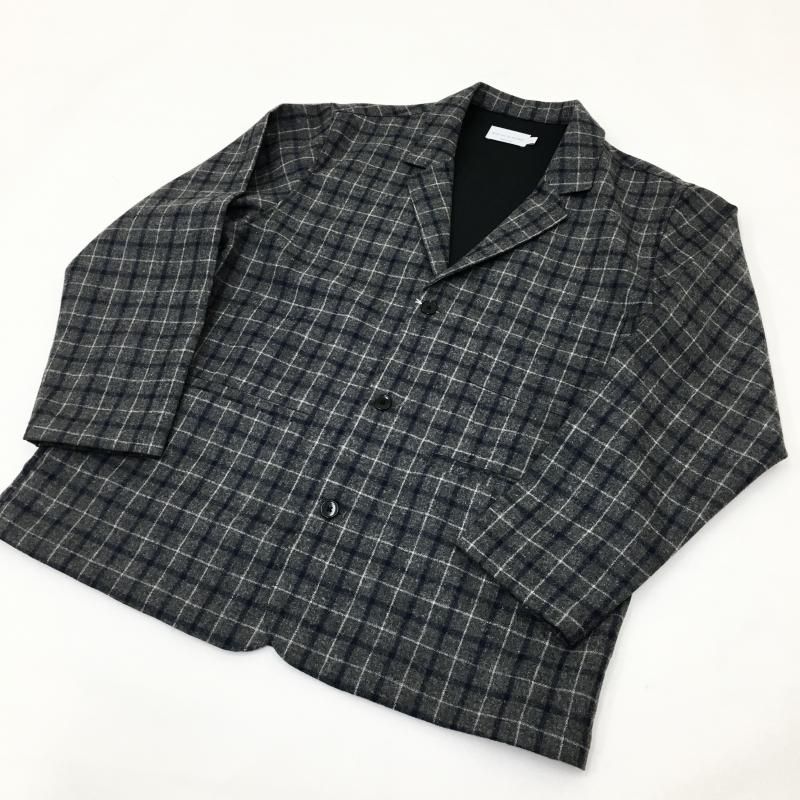  MANUAL ALPHABETBET BONDING WOOL JACKET(GREY CHECK)