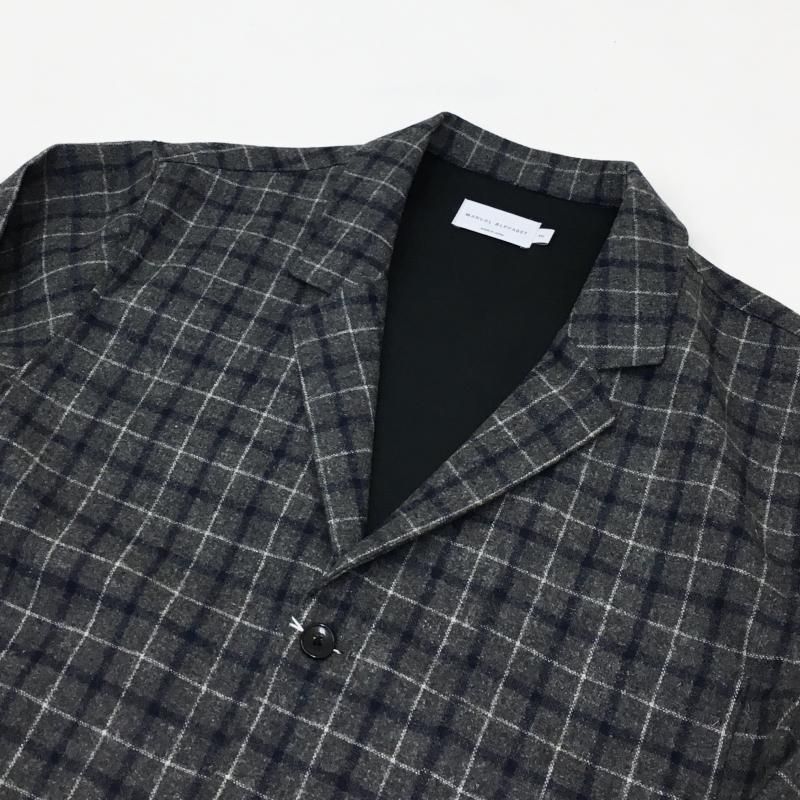  MANUAL ALPHABETBET BONDING WOOL JACKET(GREY CHECK)