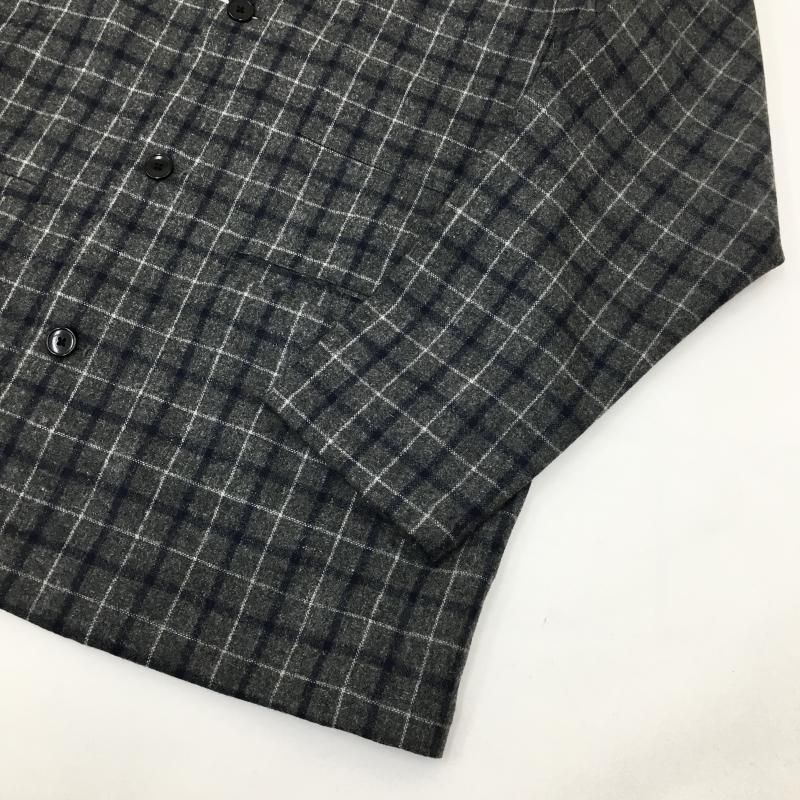  MANUAL ALPHABETBET BONDING WOOL JACKET(GREY CHECK)