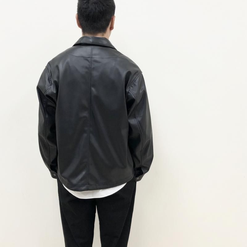  PERS PROJECTS JENS SHORT BLOUSON (vegan leather-BLACK)