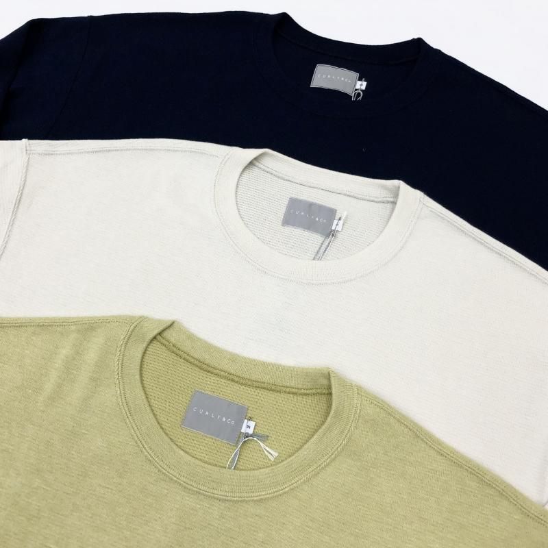  CURLY PREMIEREWARM L/S TEE (crewneck-NAVY)