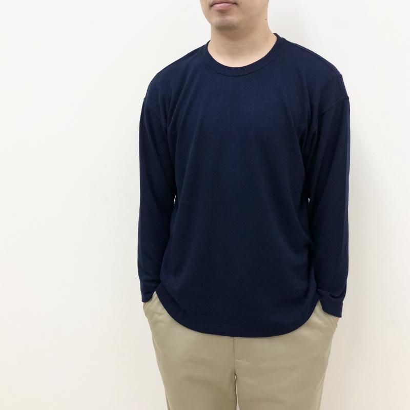  CURLY PREMIEREWARM L/S TEE (crewneck-NAVY)