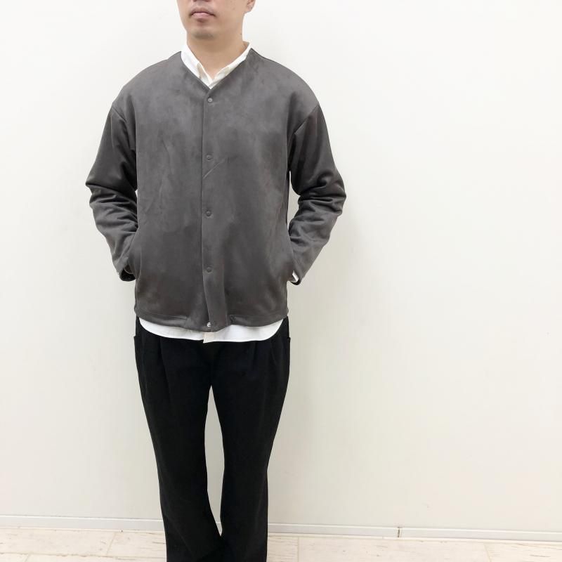  CURLY KNIT SUEDE SNAP BUTTON CARDIE(MOCHA)
