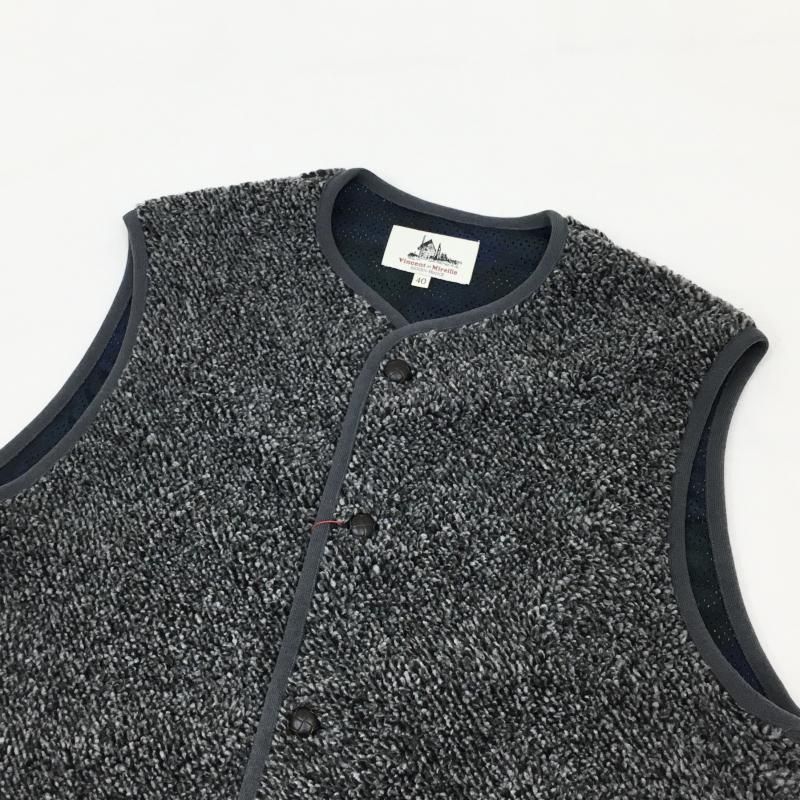 VINCENT ET MIREILLE BOA FLEECE VEST(MIX GREY) 