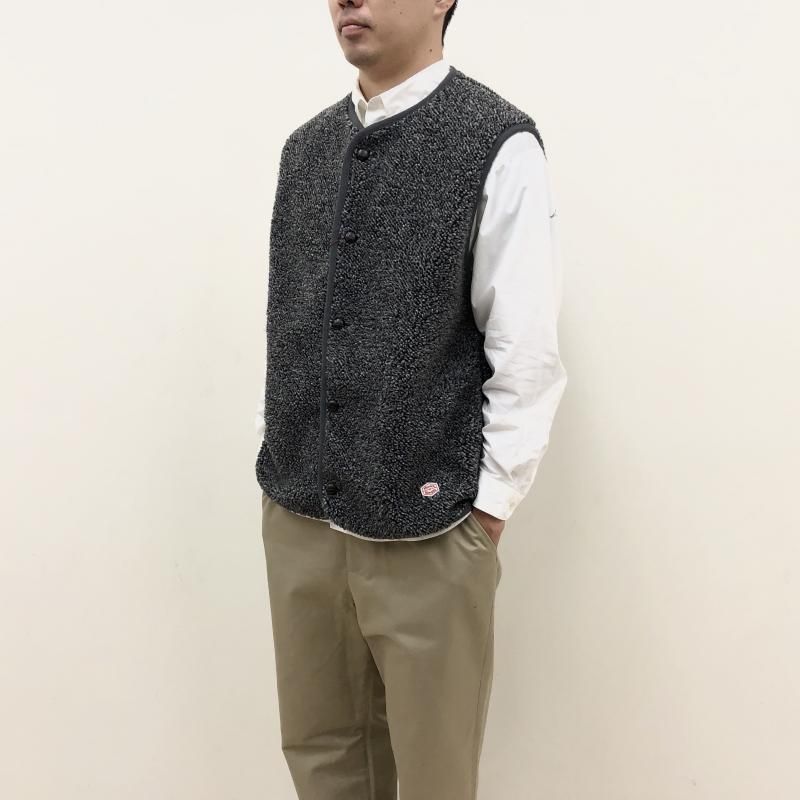  VINCENT ET MIREILLE BOA FLEECE VEST(MIX GREY) 