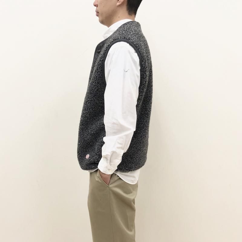  VINCENT ET MIREILLE BOA FLEECE VEST(MIX GREY) 