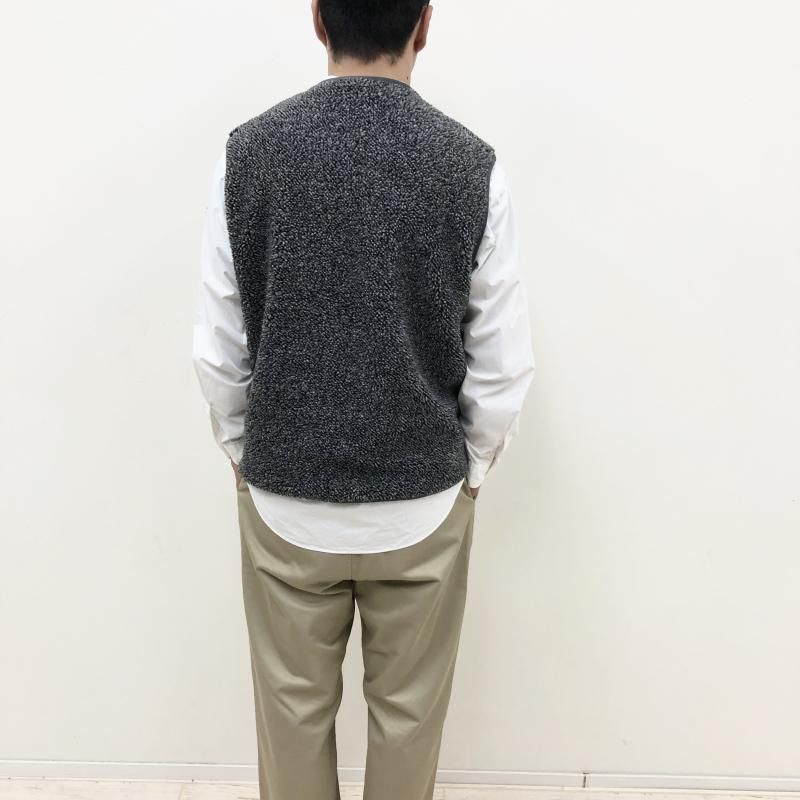  VINCENT ET MIREILLE BOA FLEECE VEST(MIX GREY) 