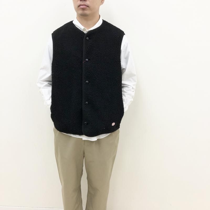  VINCENT ET MIREILLE BOA FLEECE VEST(BLACK) 