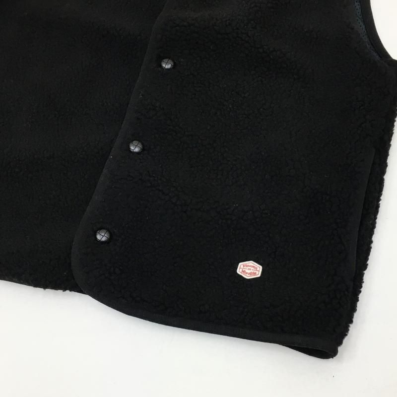  VINCENT ET MIREILLE BOA FLEECE VEST(BLACK) 