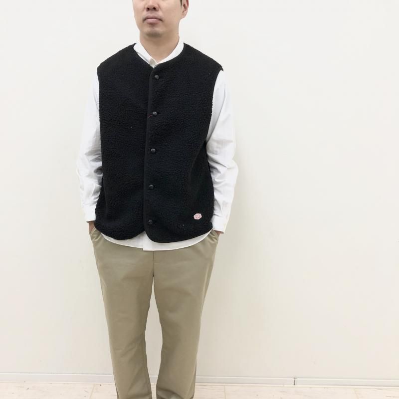  VINCENT ET MIREILLE BOA FLEECE VEST(BLACK) 