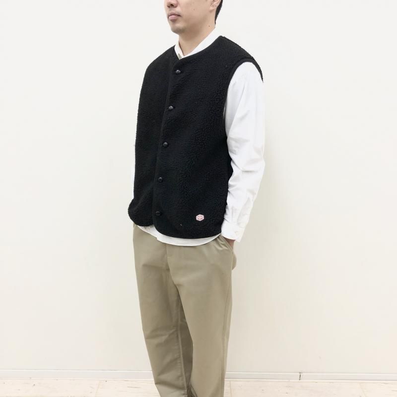  VINCENT ET MIREILLE BOA FLEECE VEST(BLACK) 