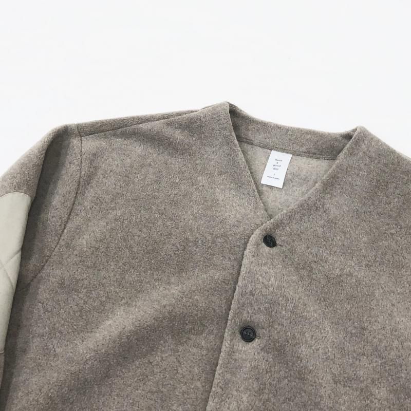  have a good day MELTON FLEECE CARDIGAN(SAND)