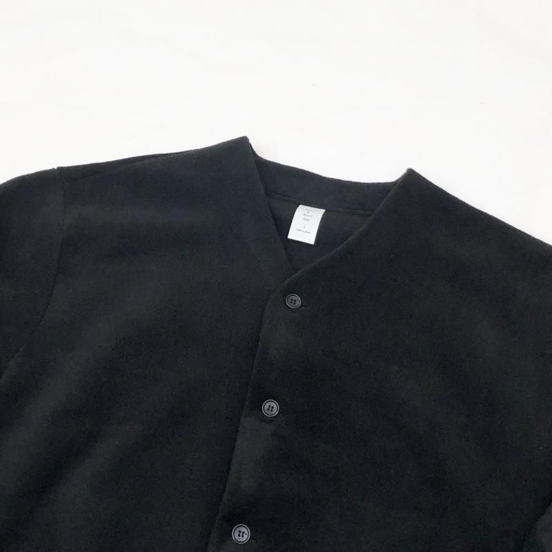  have a good day MELTON FLEECE CARDIGAN(BLACK)