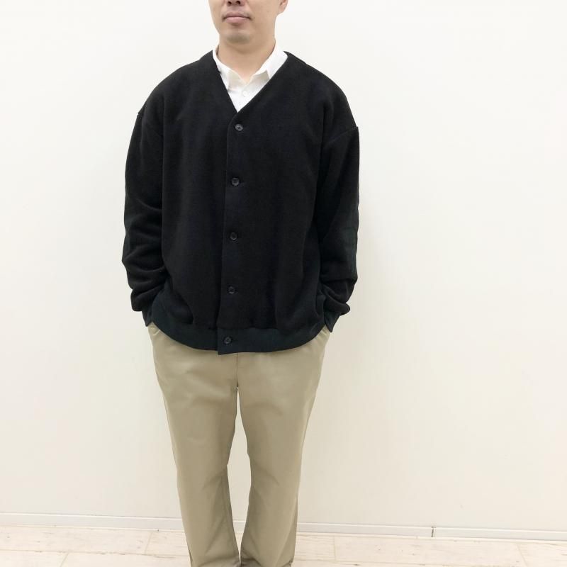  have a good day MELTON FLEECE CARDIGAN(BLACK)