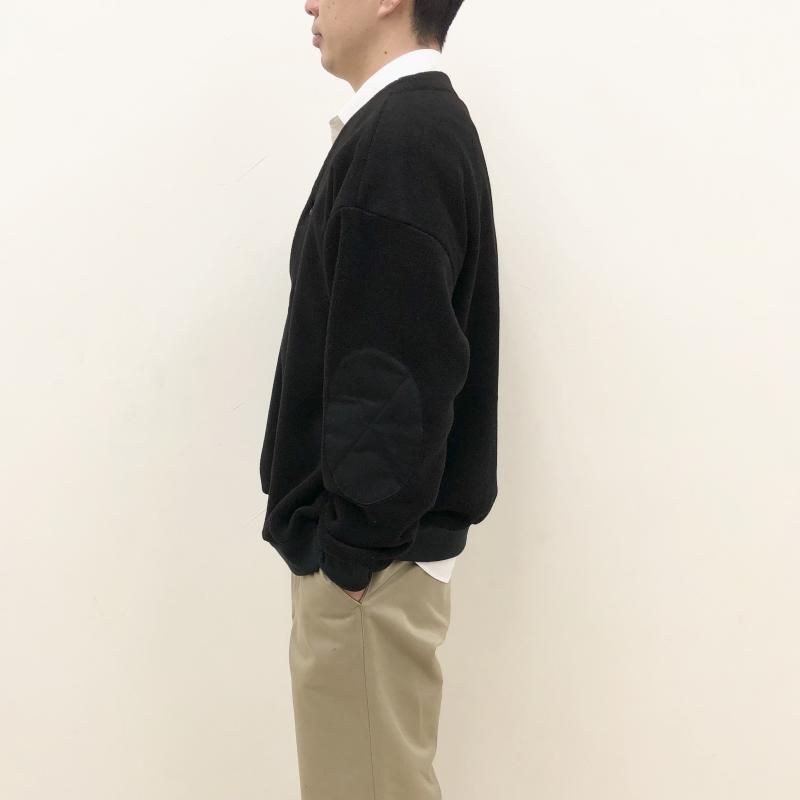  have a good day MELTON FLEECE CARDIGAN(BLACK)