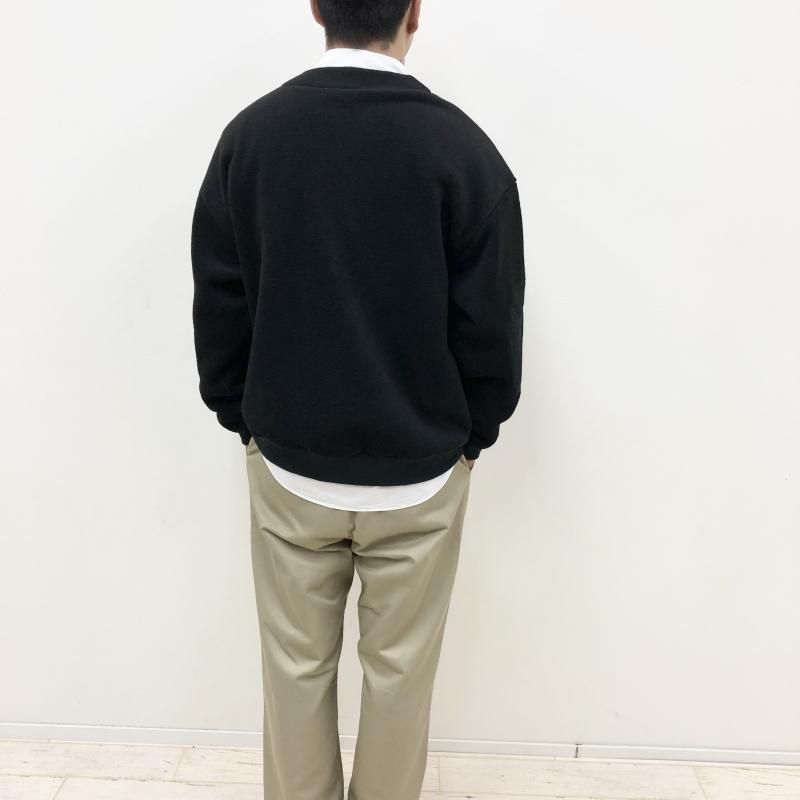  have a good day MELTON FLEECE CARDIGAN(BLACK)