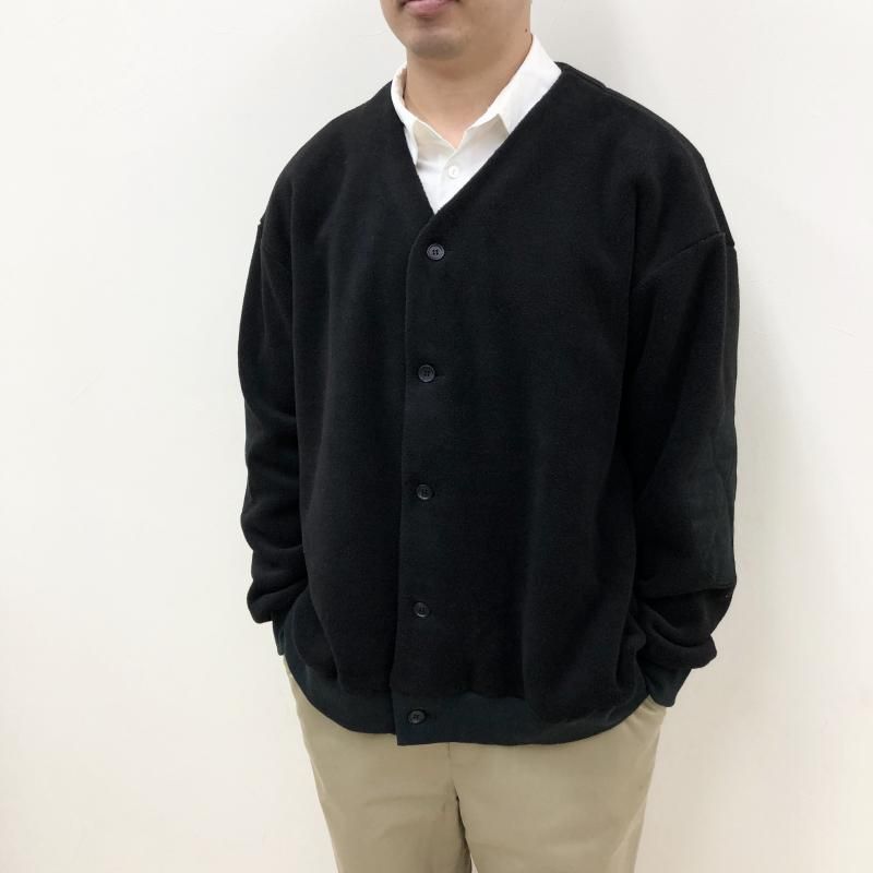  have a good day MELTON FLEECE CARDIGAN(BLACK)