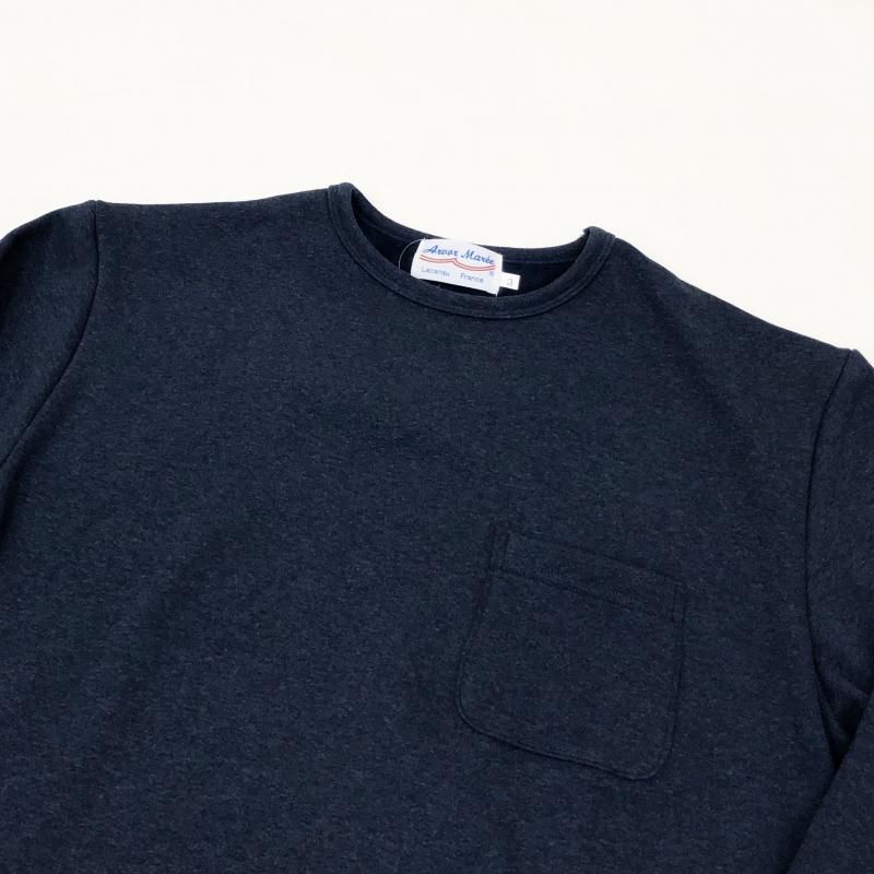  Arvor Maree MOUTON JARSEY CREW W/POCKET(NAVY) 