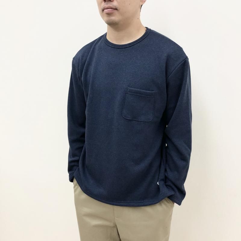  Arvor Maree MOUTON JARSEY CREW W/POCKET(NAVY) 