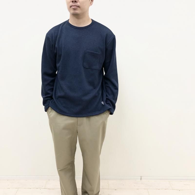  Arvor Maree MOUTON JARSEY CREW W/POCKET(NAVY) 