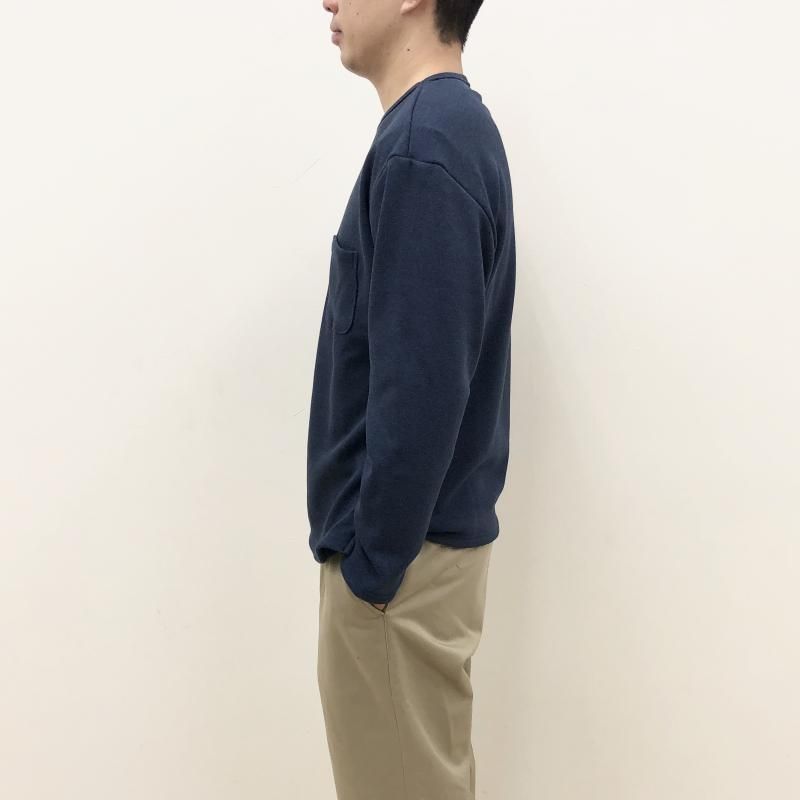  Arvor Maree MOUTON JARSEY CREW W/POCKET(NAVY) 
