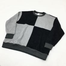  have a good day REMAKE FACE CREW KNIT(CHARCOAL)