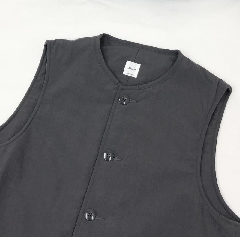  ARAN VEST (CHARCOAL) 