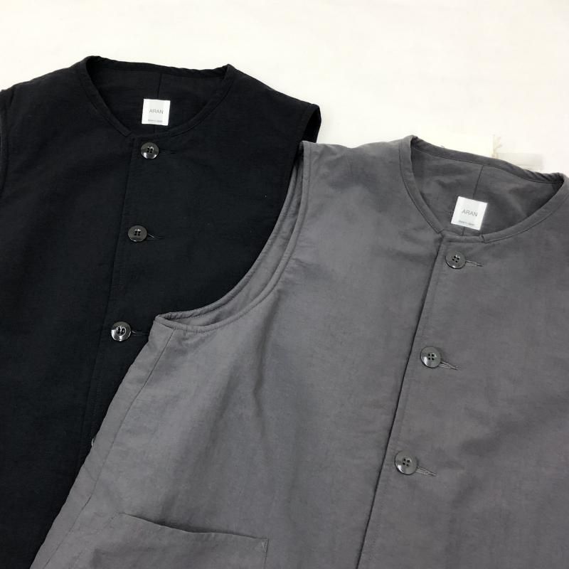  ARAN VEST (CHARCOAL) 