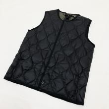 TAION ミリタリー クルーネック ダウンベスト(ソフトシェル-BLACK)