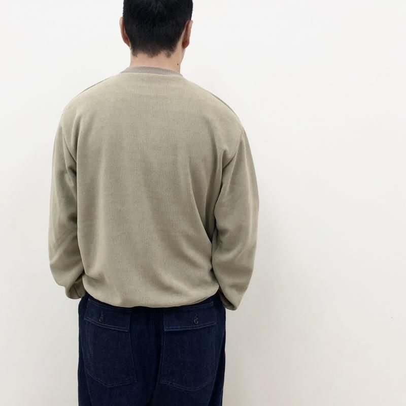  THOUSAND MILE KNIT FREECE CREW NECK PULLOVER(BEIGE)
