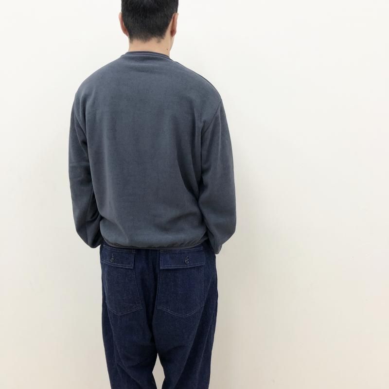  THOUSAND MILE KNIT FREECE CREW NECK PULLOVER(CHARCOAL)