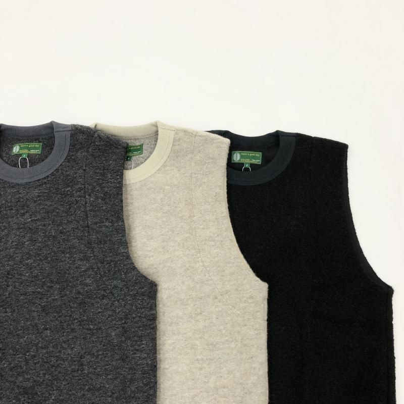  have a good day WOOL VEST(GRAY)