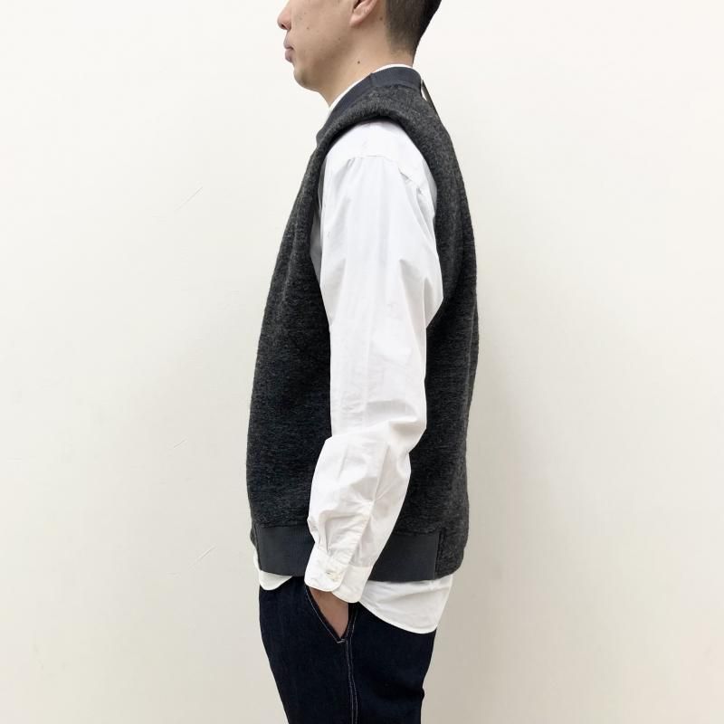  have a good day WOOL VEST(GRAY)