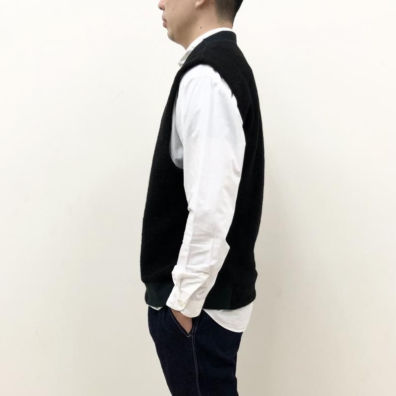  have a good day WOOL VEST(BLACK)