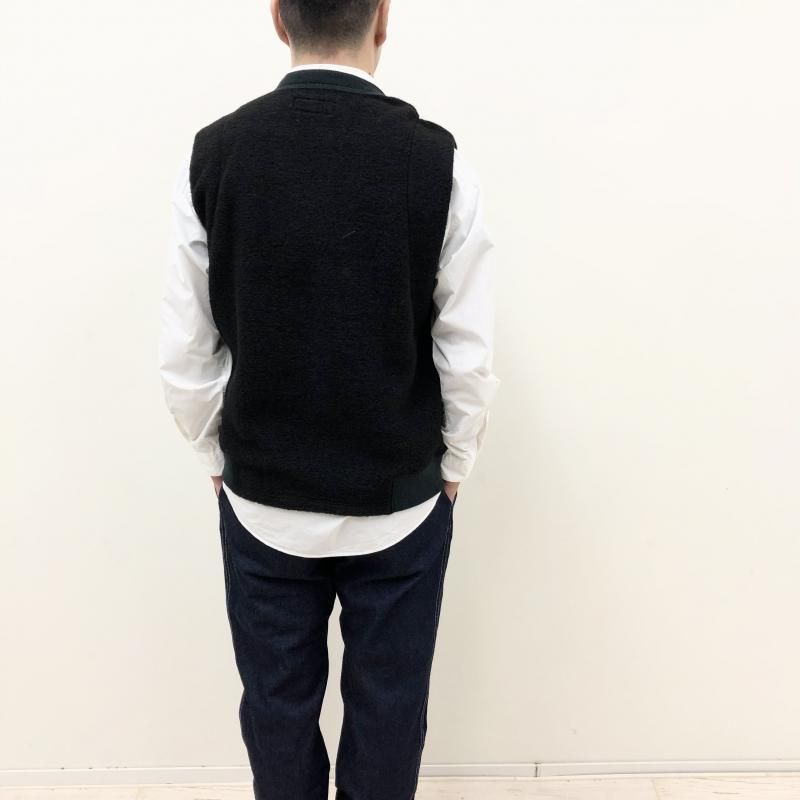  have a good day WOOL VEST(BLACK)
