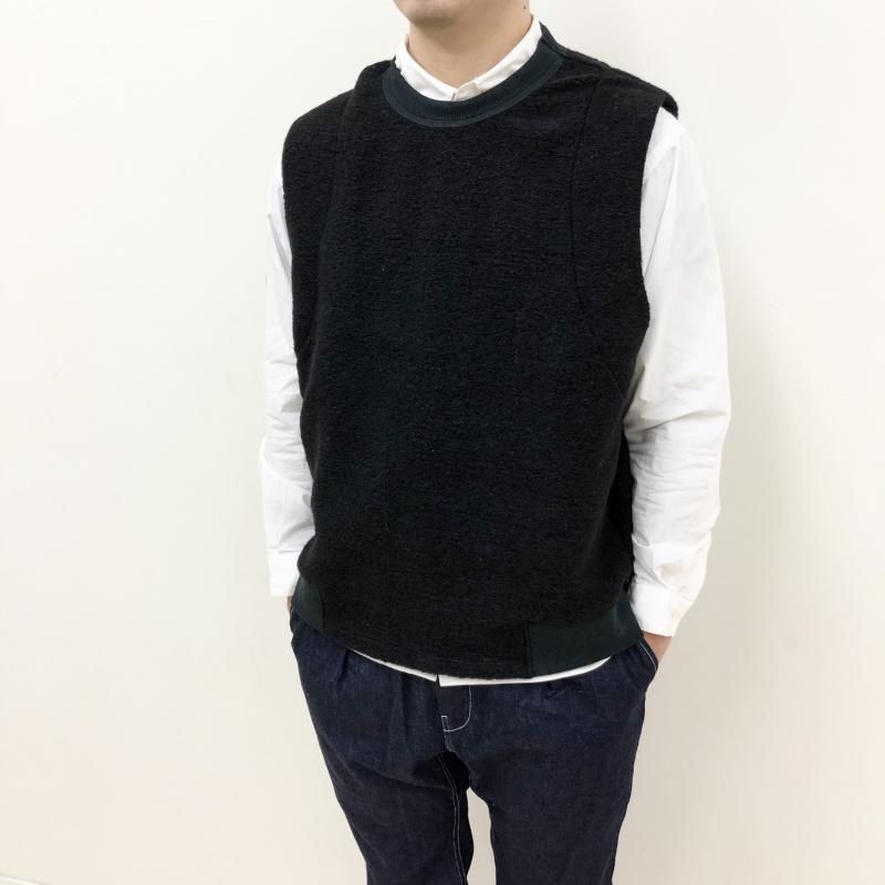  have a good day WOOL VEST(BLACK)
