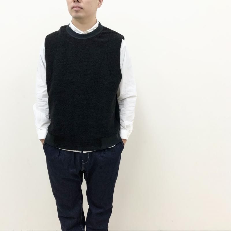  have a good day WOOL VEST(BLACK)