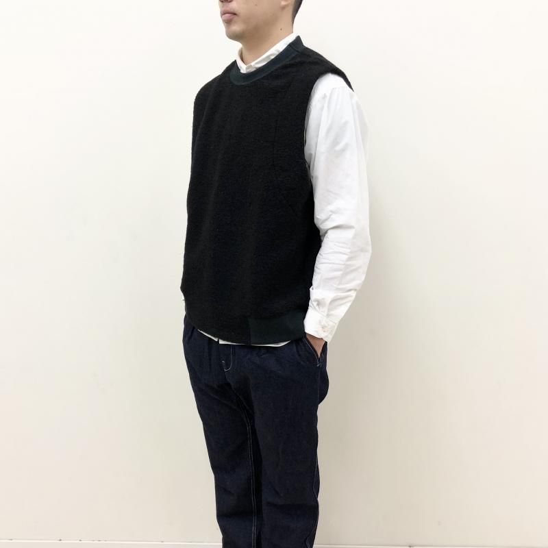  have a good day WOOL VEST(BLACK)