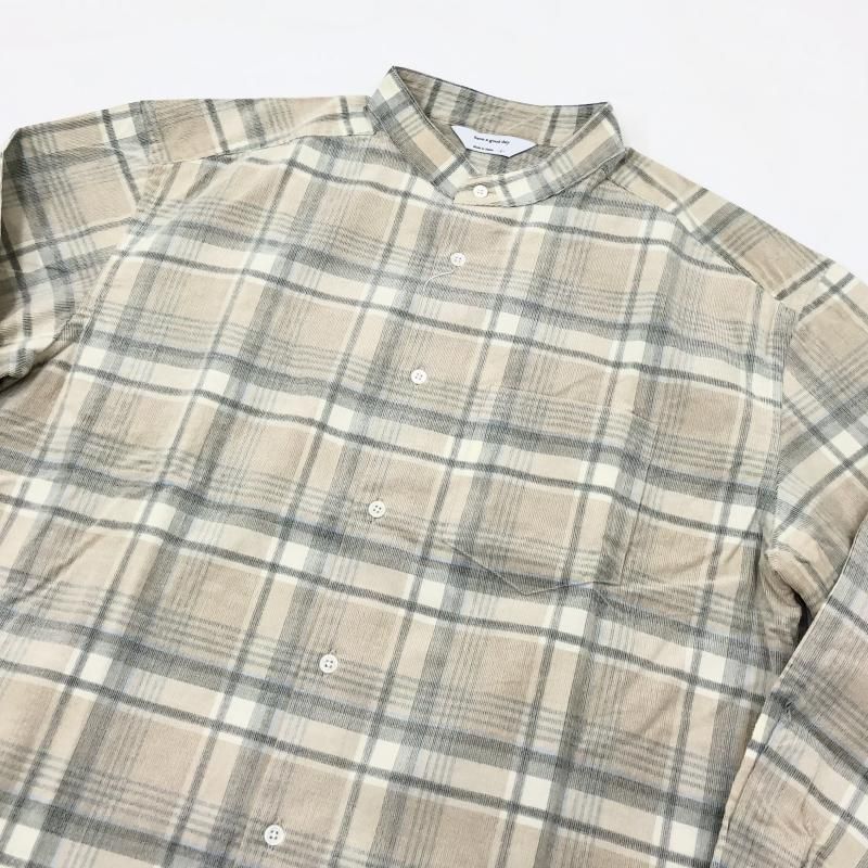  have a good day NO COLLOR PLAID SHIRTS(NATURAL)