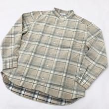 have a good day NO COLLOR PLAID SHIRTS(NATURAL)