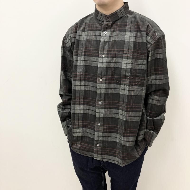  have a good day NO COLLOR PLAID SHIRTS(BROWN)