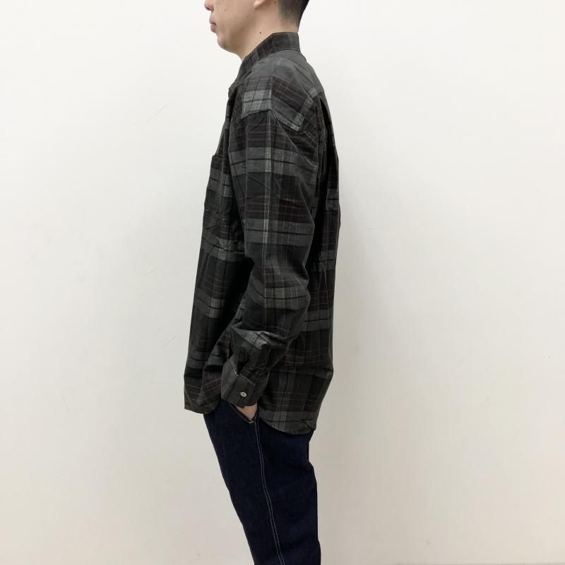  have a good day NO COLLOR PLAID SHIRTS(BROWN)