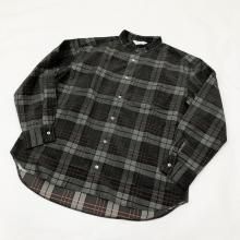 have a good day NO COLLOR PLAID SHIRTS(BROWN)