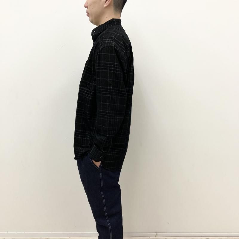  have a good day NO COLLOR PLAID SHIRTS(BLACK)