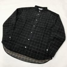 have a good day NO COLLOR PLAID SHIRTS(BLACK)